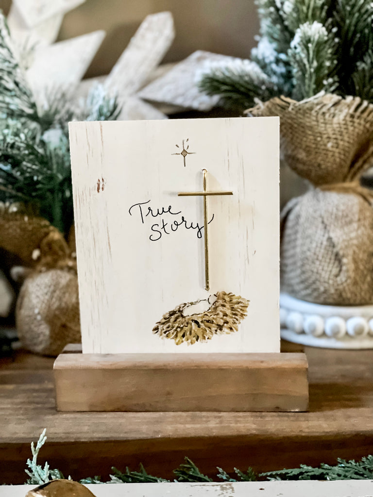 True Story Nativity Shelf Sitter