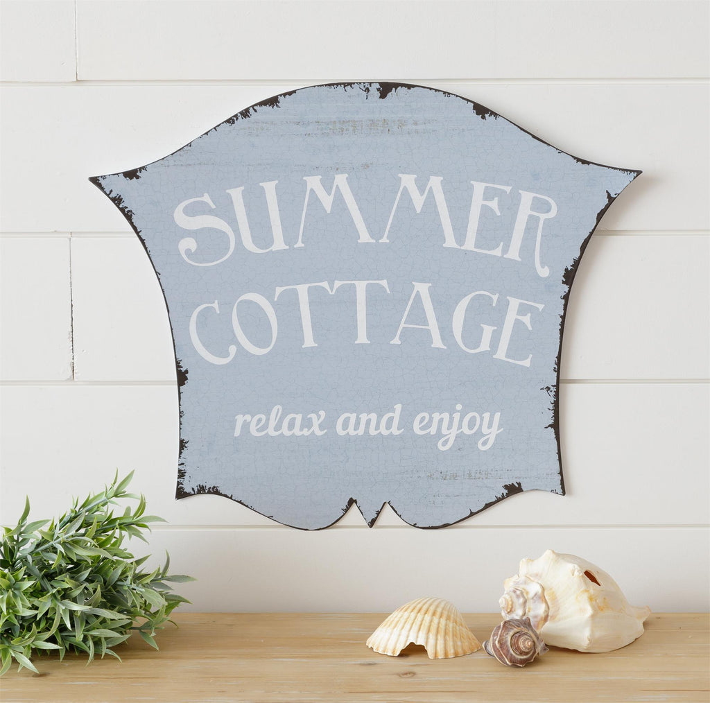 Summer Cottage Metal Sign