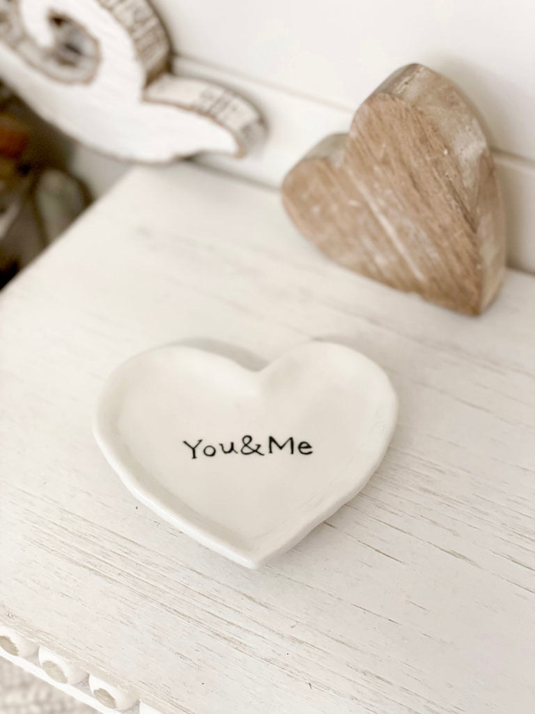 You and Me Small Heart Dish