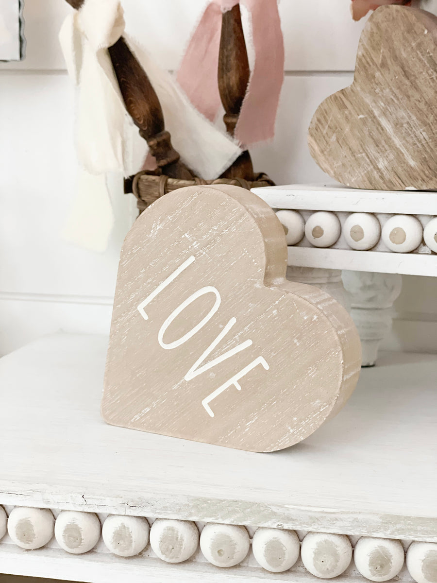 Large Wooden Heart – Birch Lane by Jennifer