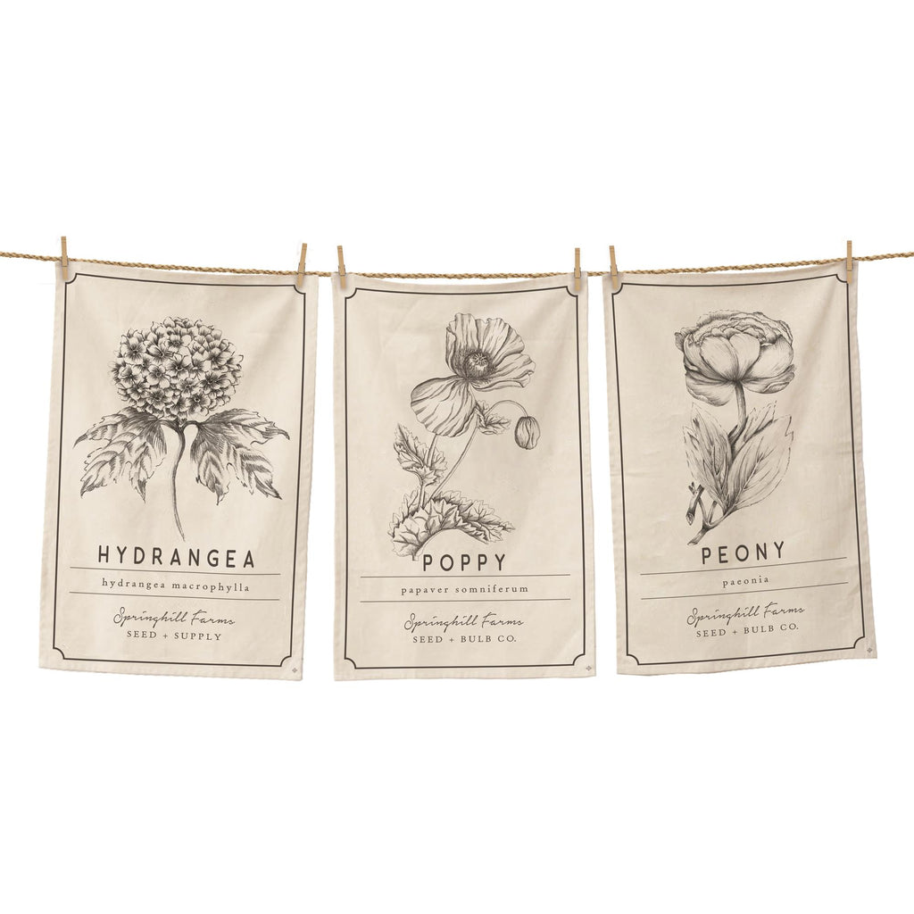 Neutral Botanical / Flower Tea Towels