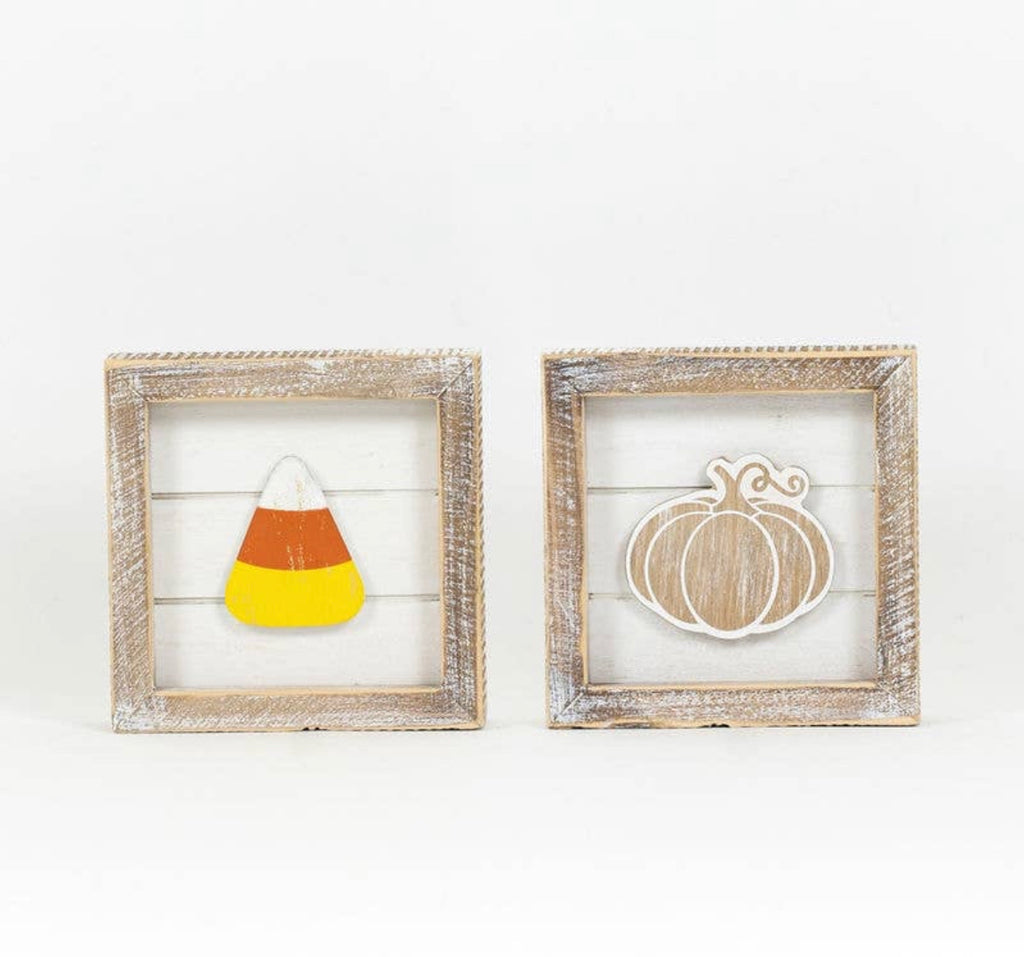 Reversible Pumpkin / Candy Corn Sign