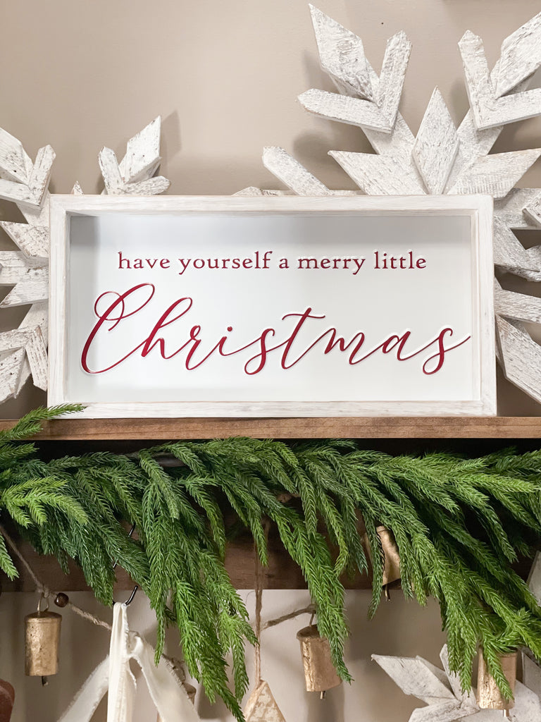 Framed Merry Little Christmas Sign