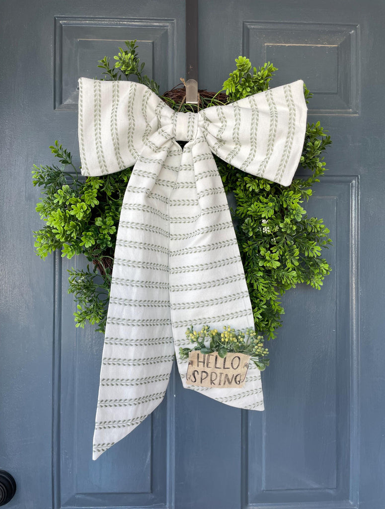 Large Hello Spring Bow Hanger -