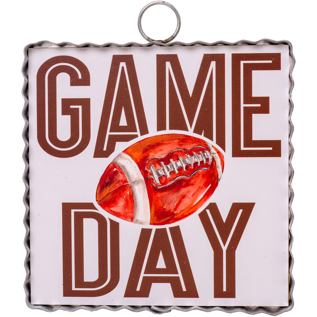 Game Day Football Sign / Charm
