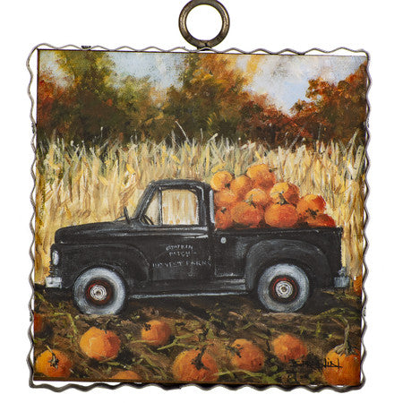 Pumpkin Harvest Truck Sign / Charm