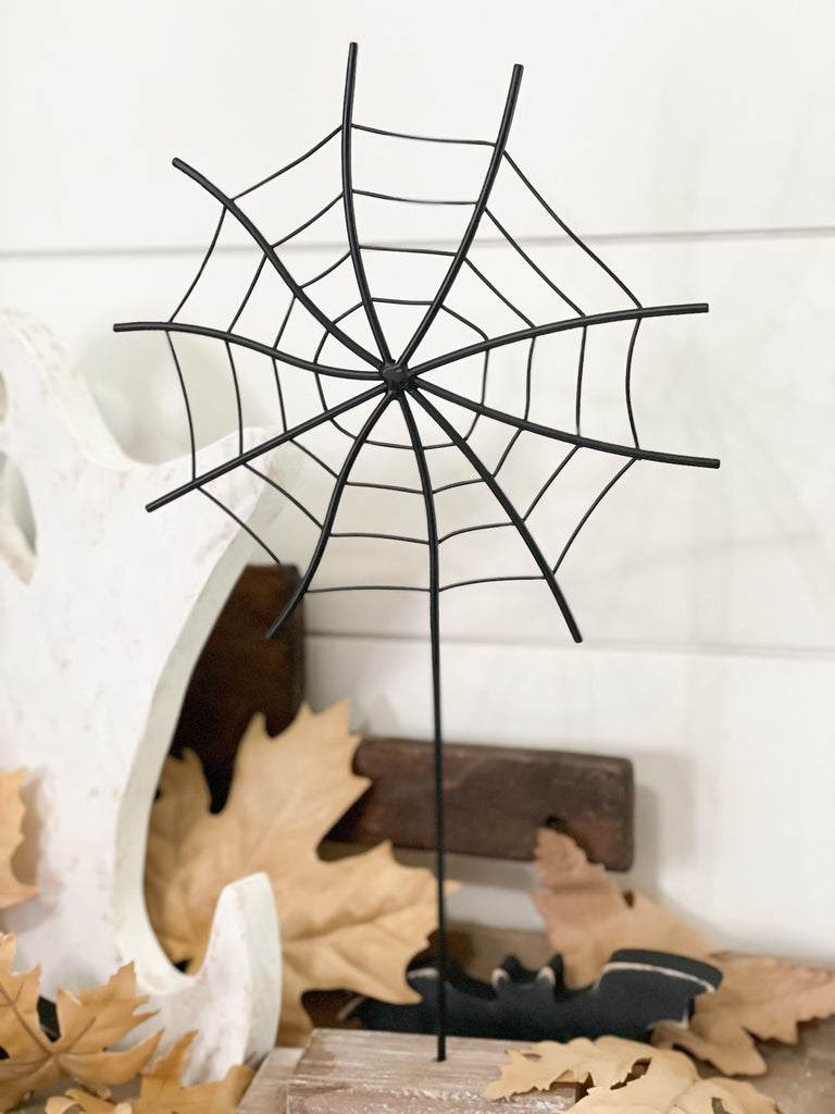Metal Spiderweb on a Stand
