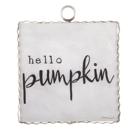 Hello Pumpkin Sign / Charm