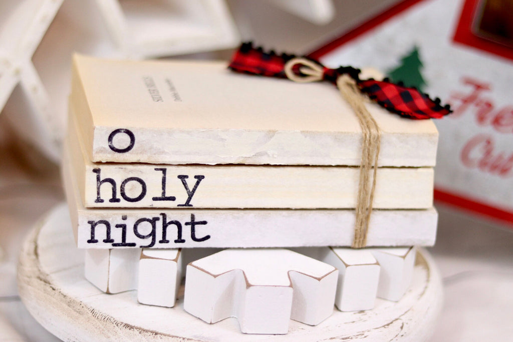 O Holy Night Stamped Bookstack