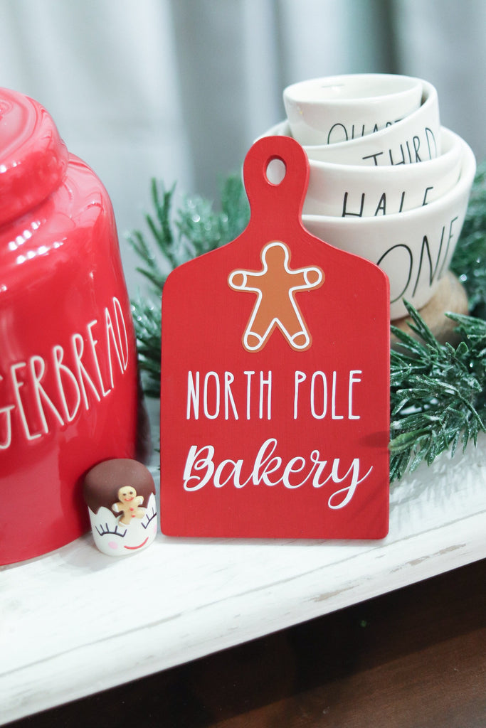 North Pole Bakery Christmas Cutting Board