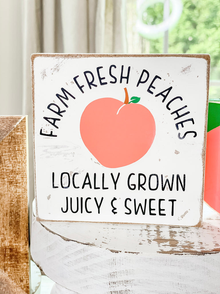 Farm Fresh Peaches Sign