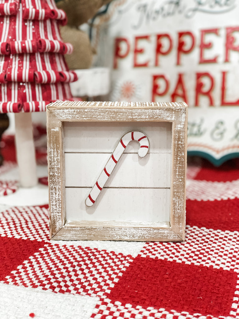 Reversible Candy Cane Sign
