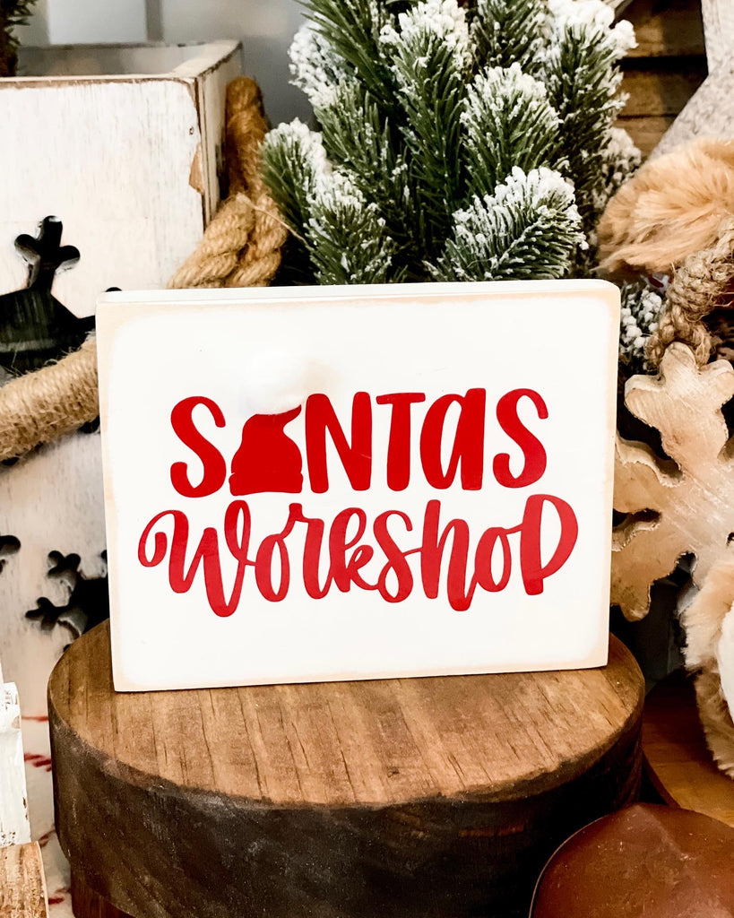 Santa’s Workshop Sign