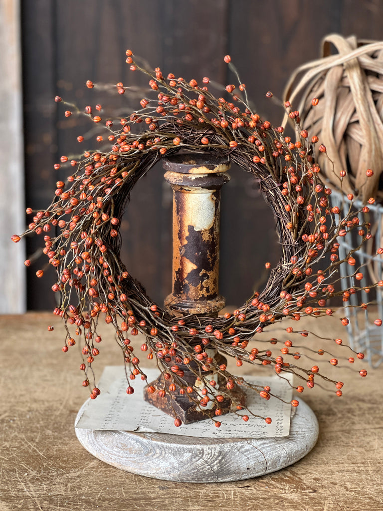 14” Heart Berries Candle Ring