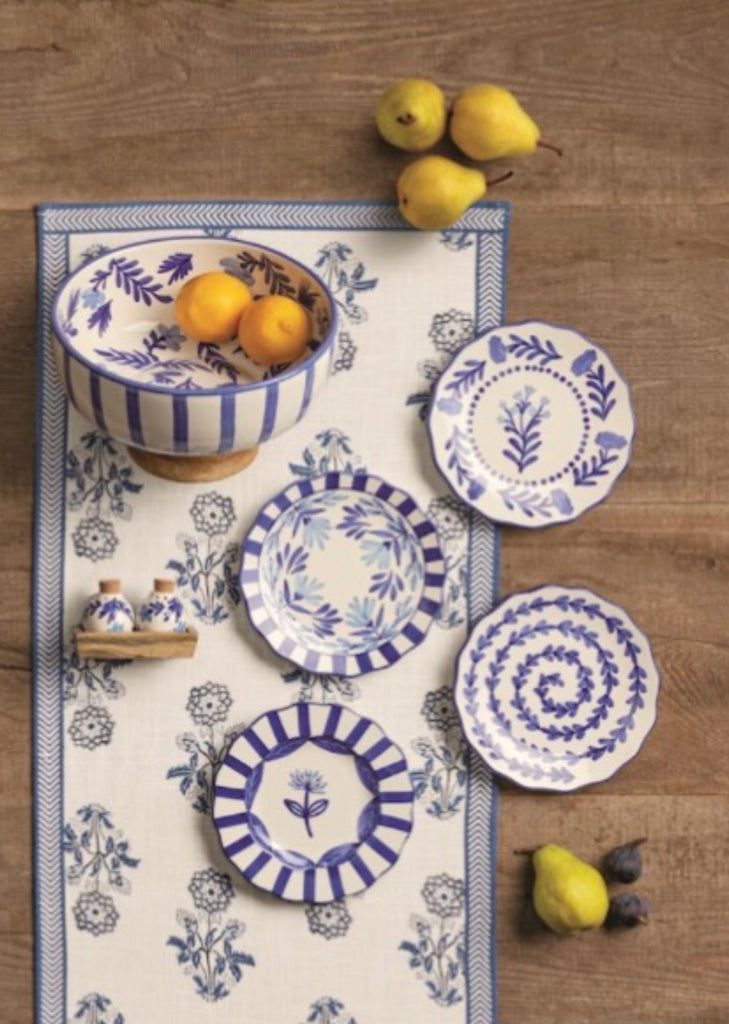 Blue Floral Salad Plates
