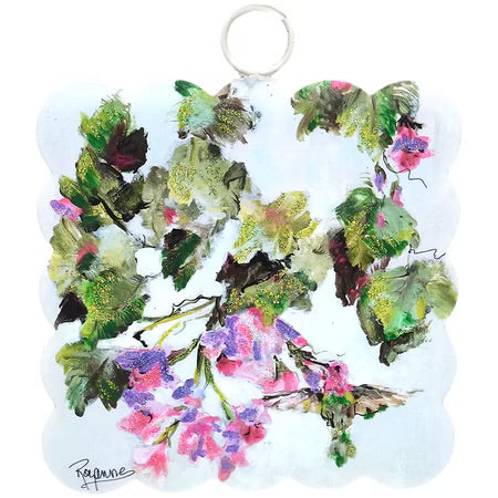 Scallop Hummingbird Gallery Charm / Sign