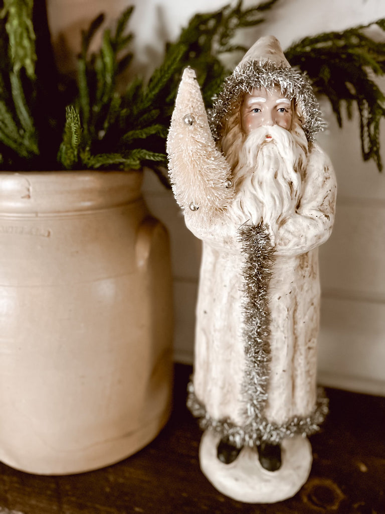 17" Vintage White Belsnickle Santa