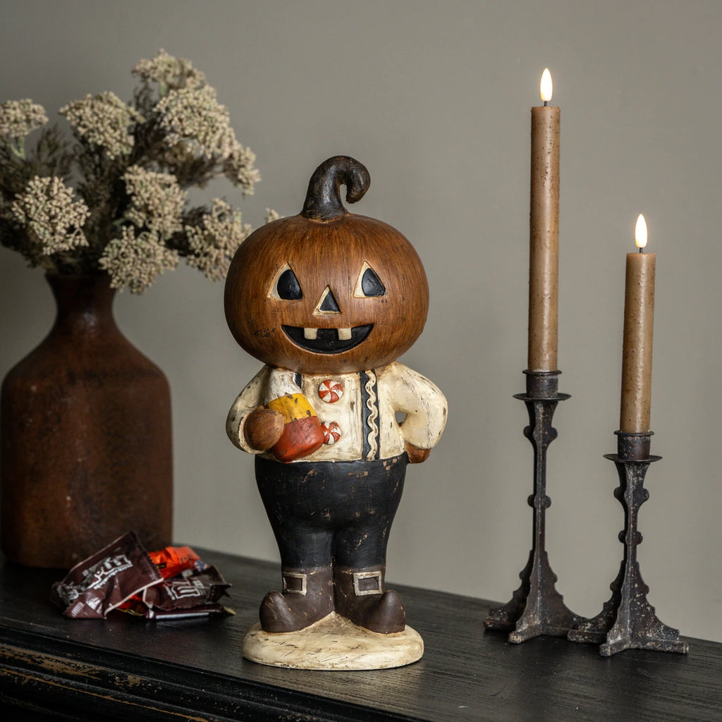 Pumpkin Boy with Candy Corn