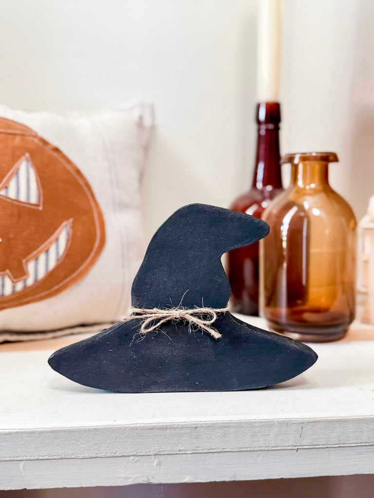 Distressed Wooden Witch Hat
