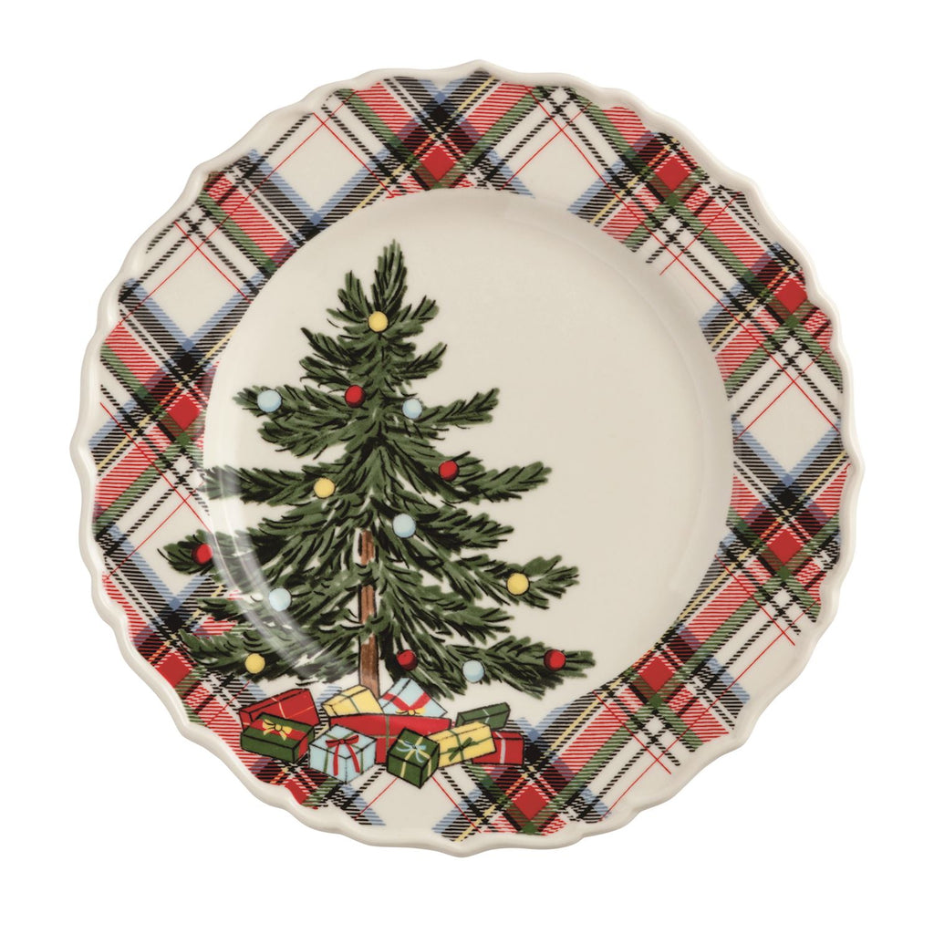 Tartan Tree Salad Plate