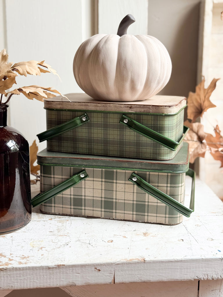 Green Plaid Tins – Birch Lane by Jennifer