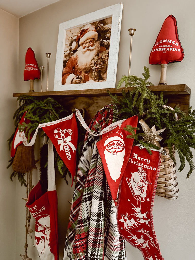 Santa & Candy Cane Pennant Banner