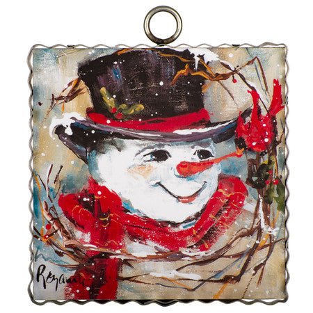 Cardinal and Snowman Sign / Charm