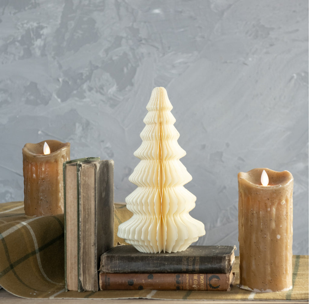 Ivory with Gold Trim Paper Tree