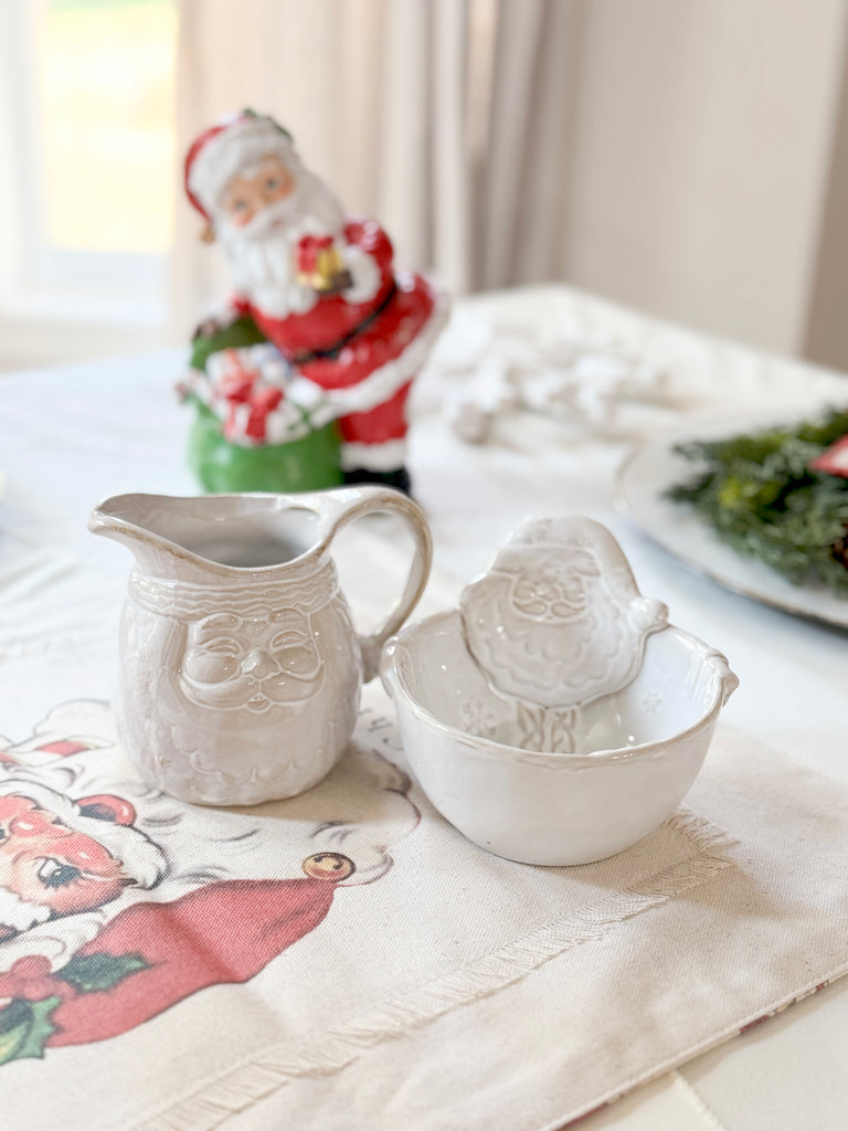 Stoneware Santa Shaped Creamer