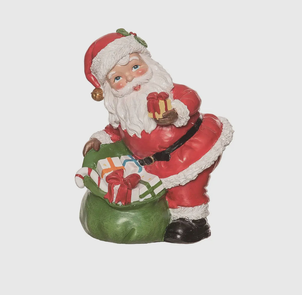 Vintage Inspired High Gloss Santa Figurine