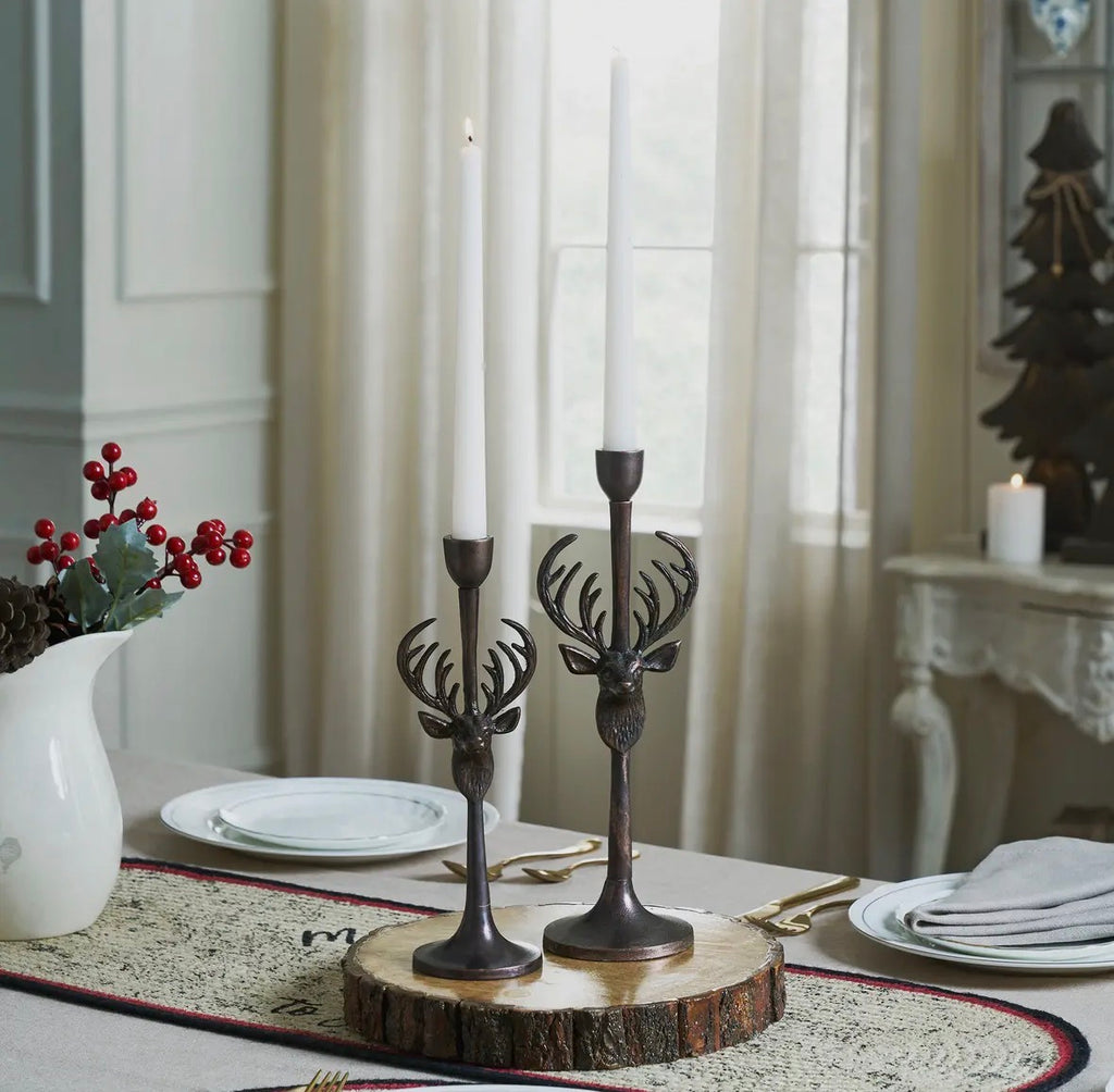 Stag Candleholders - Set of 2