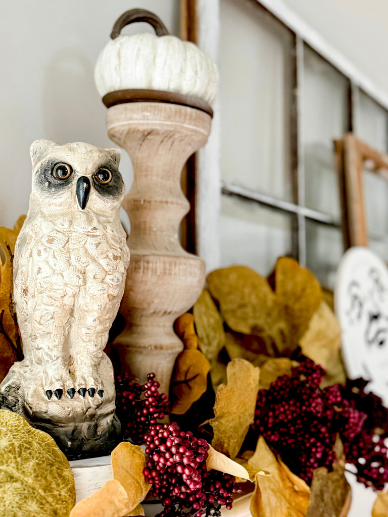 Vintage White Owl