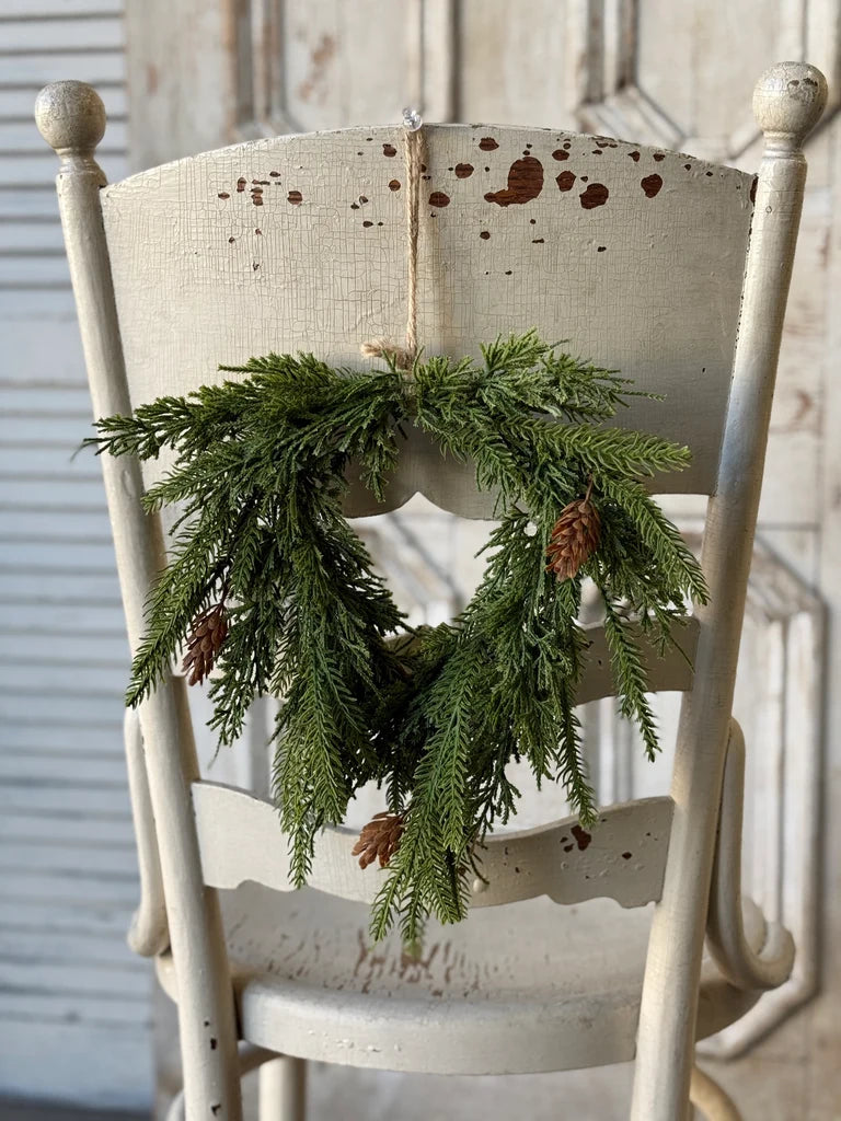 12” Tarrytown Cedar Hanging Wreath