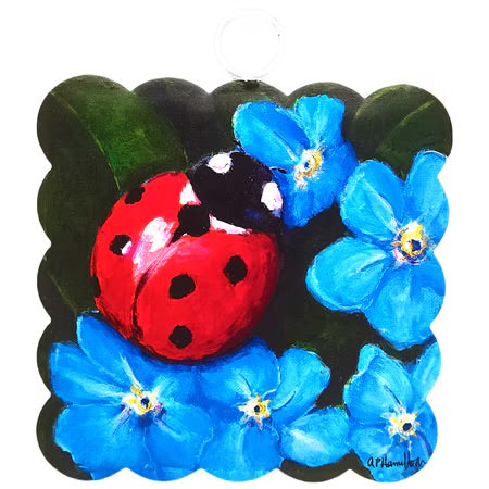Scallop Ladybug Gallery Charm / Sign