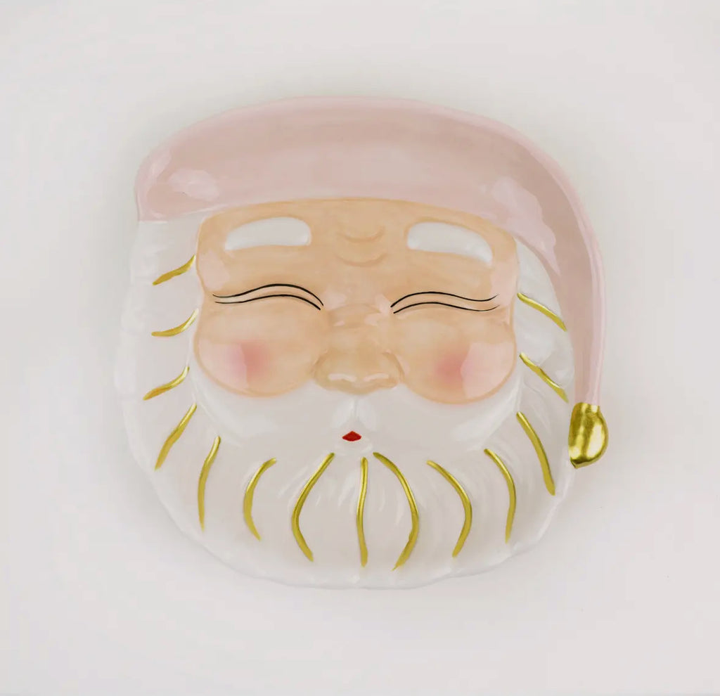PINK Small Santa Plate