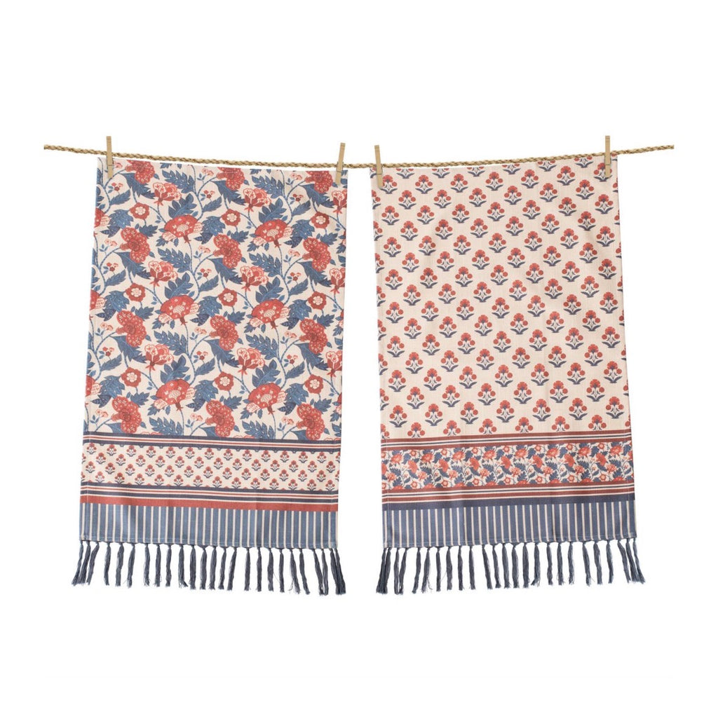 Americana Floral Tea Towels - Set of 2