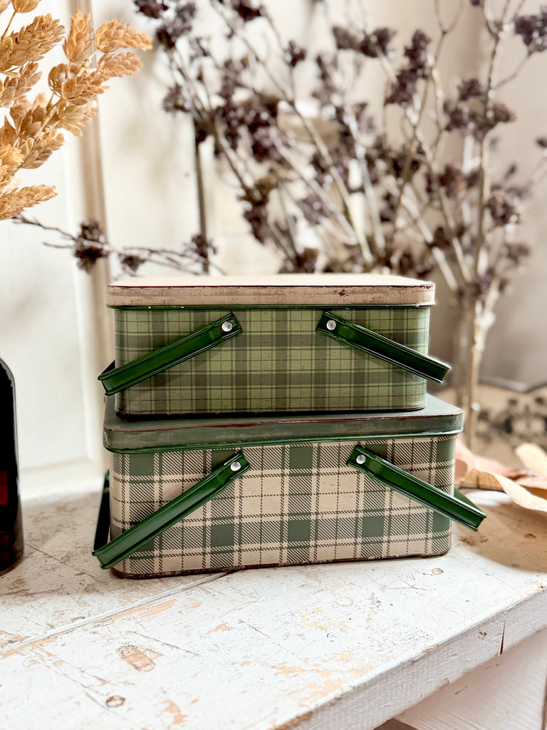 Green Plaid Tins – Birch Lane by Jennifer
