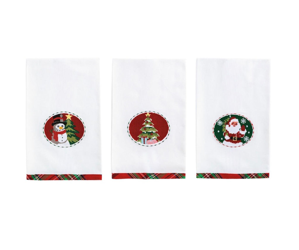 Needlepoint Christmas Towels