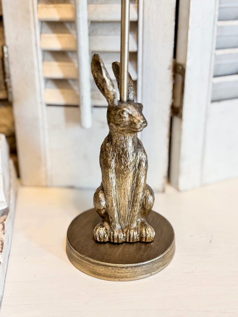 Gold Bunny Pillar Candle Holder