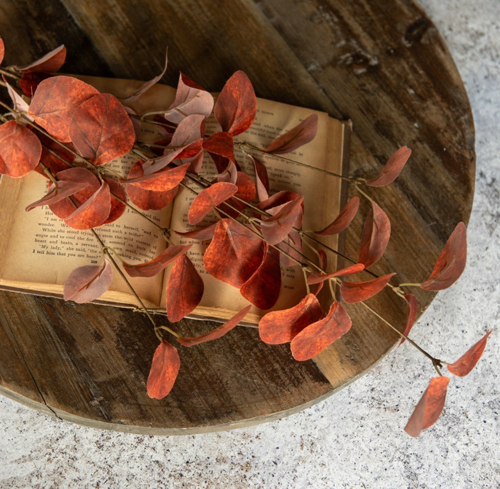 34.5” Orange Eucalyptus Spray