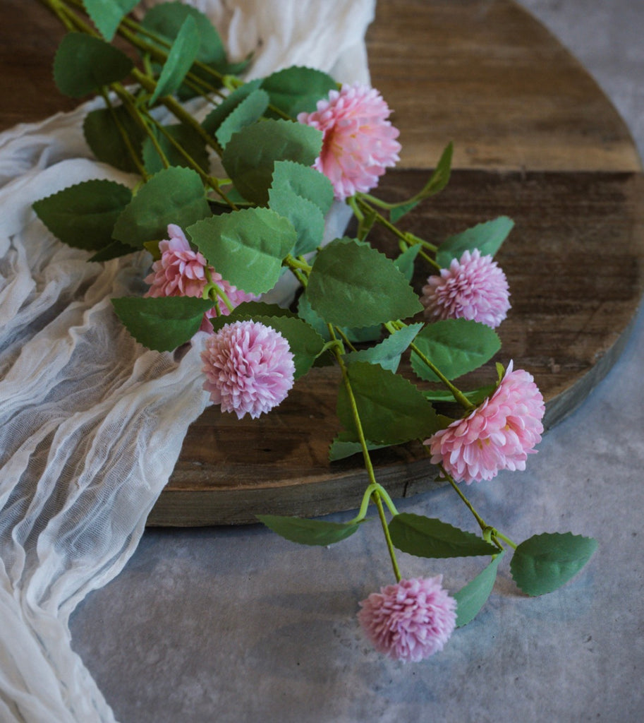 34” Light Pink Mum Spray