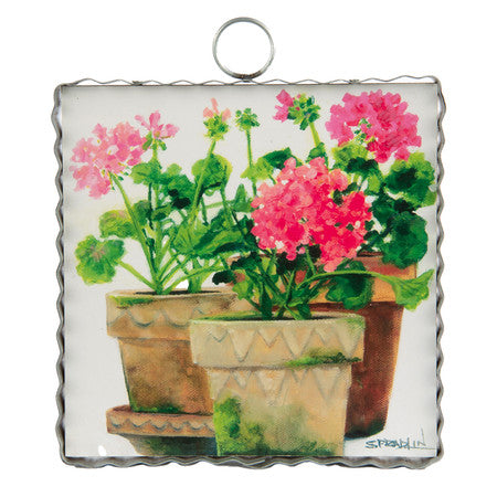 Pots of Geraniums Sign / Charm