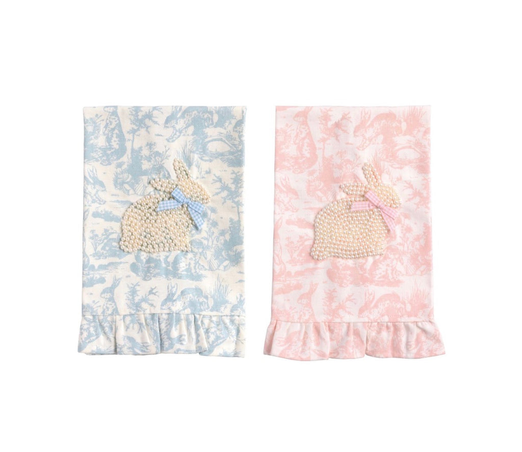 Toile Bunny Pearl Towel