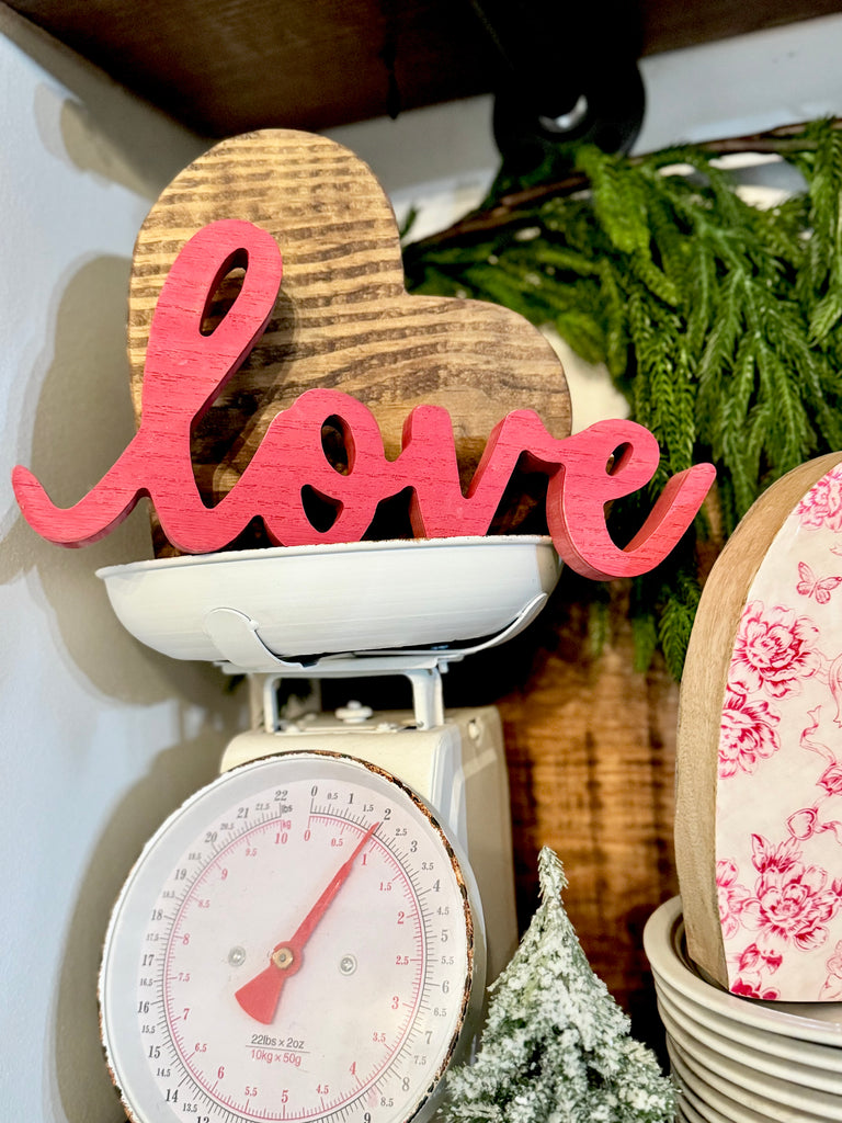 Love Word Cutout Shelf Sitter