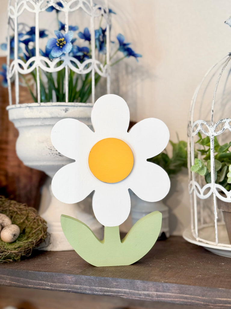 Handmade Wooden Flower - on dowel or shelf sitter – Birch Lane by