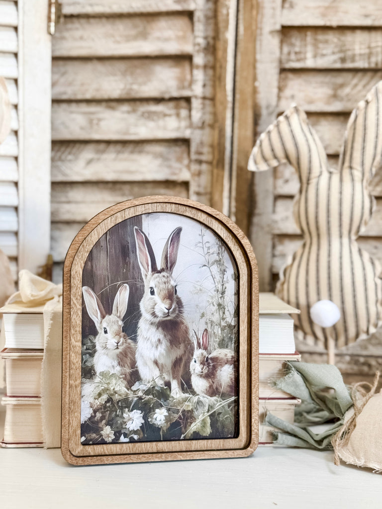 Arch Top Bunny Trio Print