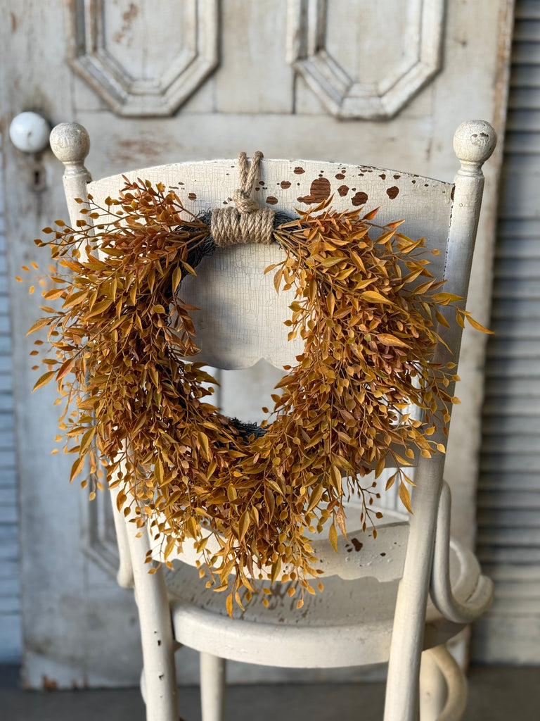 15” Barley Twist Sage Hanging Wreath