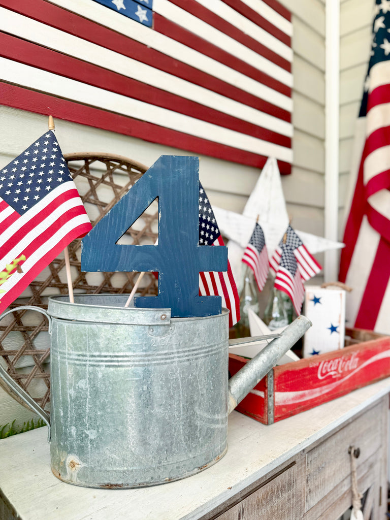 “4” wooden decor