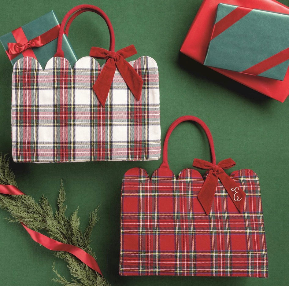 Tartan Scallop Tote