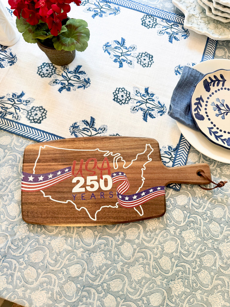 USA 250th Acadia Wood Charcuterie Board